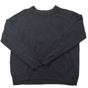 Zara Alpaca Wool Blend Navy Sweater, Size Large